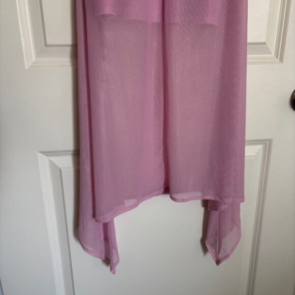 Saemdi Pink Mesh Asymmetrical Dress Size L - Picture 3 of 9